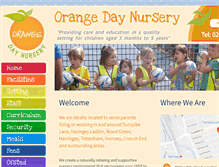 Tablet Screenshot of orangedaynursery.co.uk